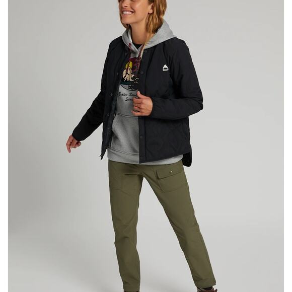 Burton Snowboarding Ski Kiley Insulator True Black Quilted Jacket Womens US L - Picture 2 of 16